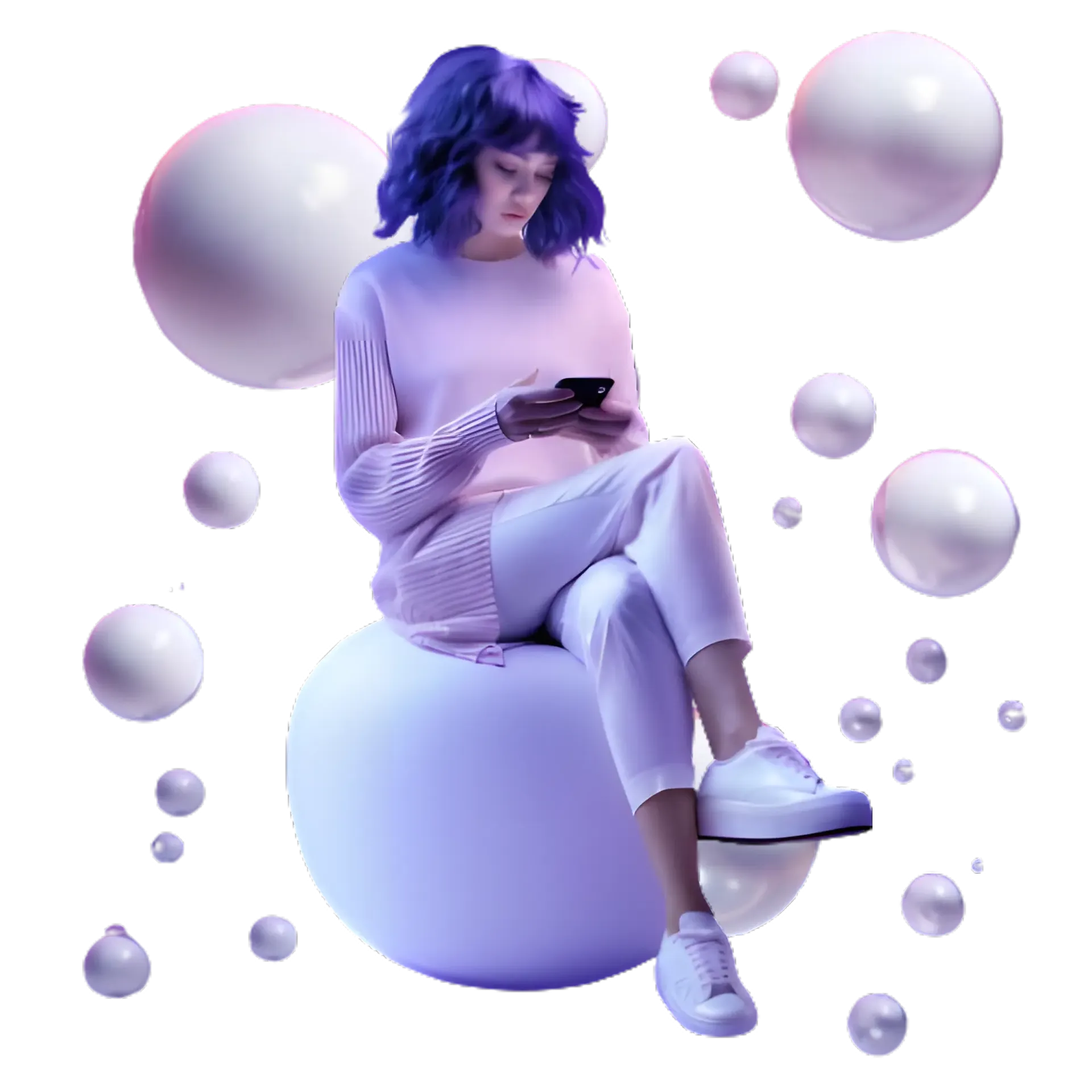 Person holding balloon.