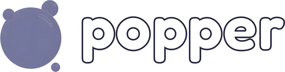 Popper logo and homepage.